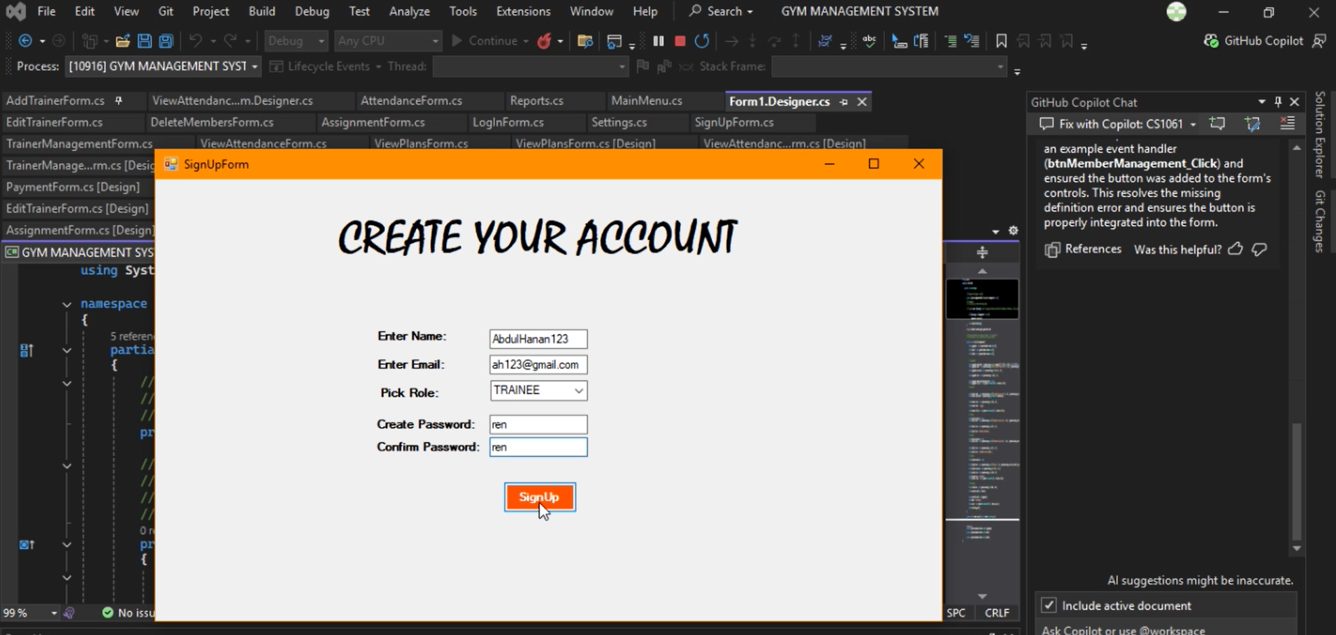 GYM Management System